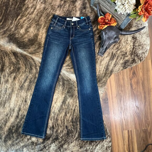 Rock & Roll Denim Midrise Stretch Bootcut Women's Riding Jeans (26x34) NEW - Picture 2 of 11
